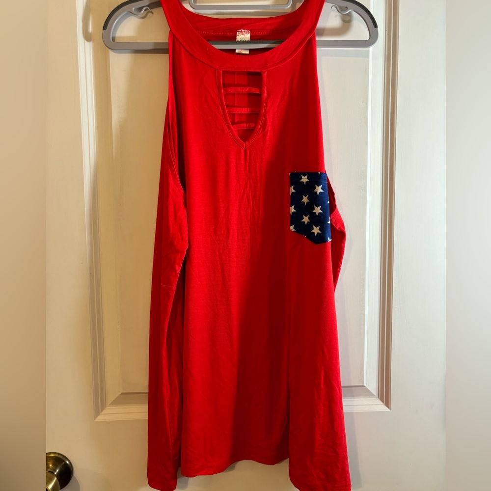 Shirley & Stone 3X Patriotic top/bathing suit cover